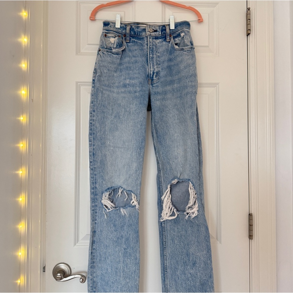 Light Blue Distressed Women's Jeans